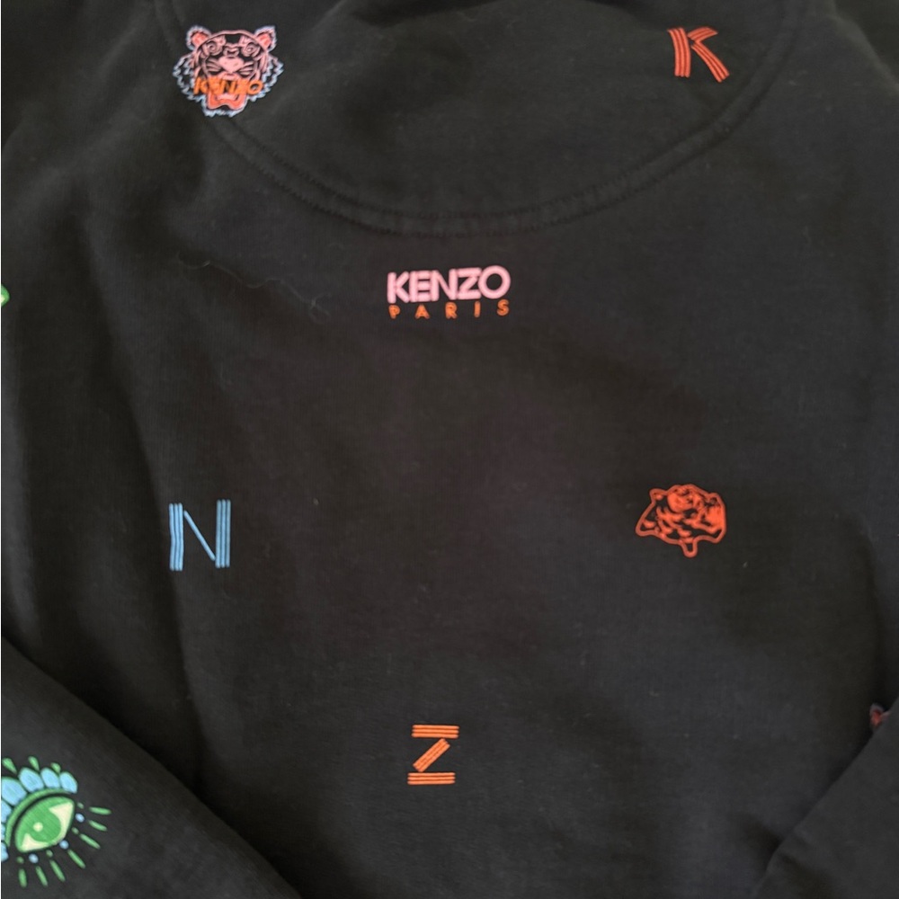 Kenzo Black Sweater with Colorful Embroidery - Picture 8 of 8